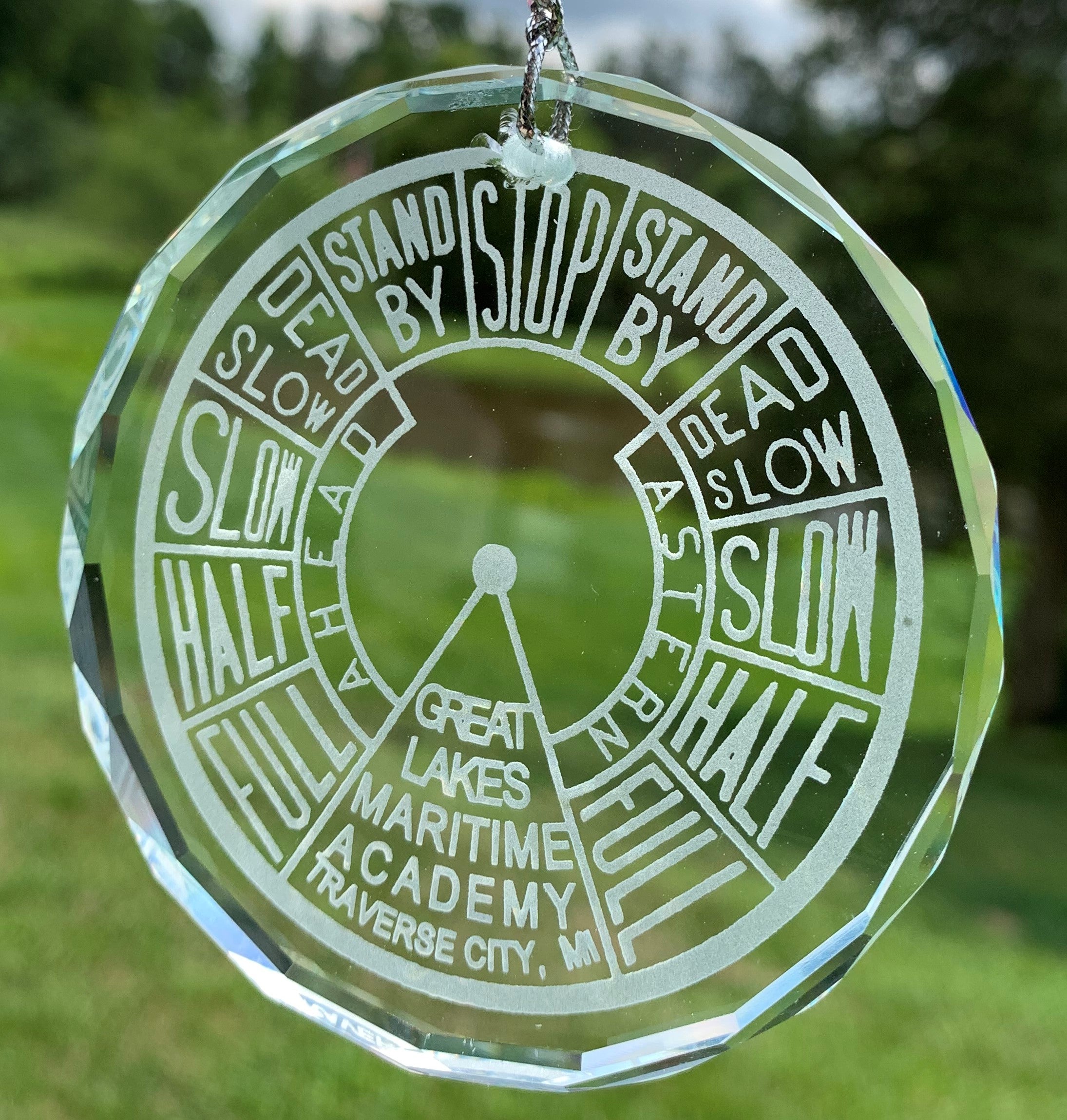 Crystal Ornament EOT Engine Order Telegraph Great Lakes Maritime Academy Merchant Marine Nautical