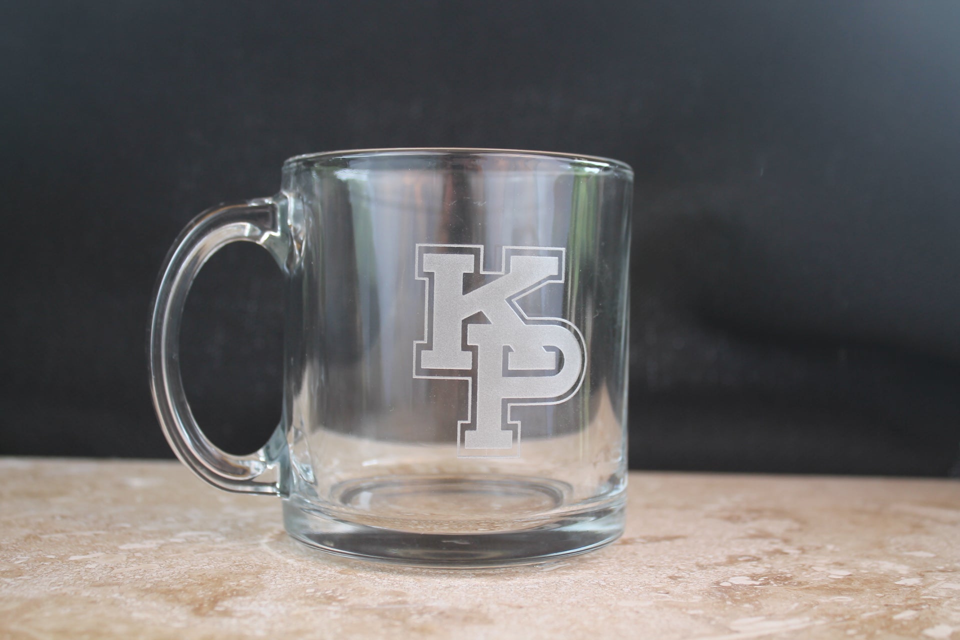 USMMA Merchant Marine Academy KP Glazed Or Clear Coffee Cups Set Of 2 Sand Carved - Samstagsandmore