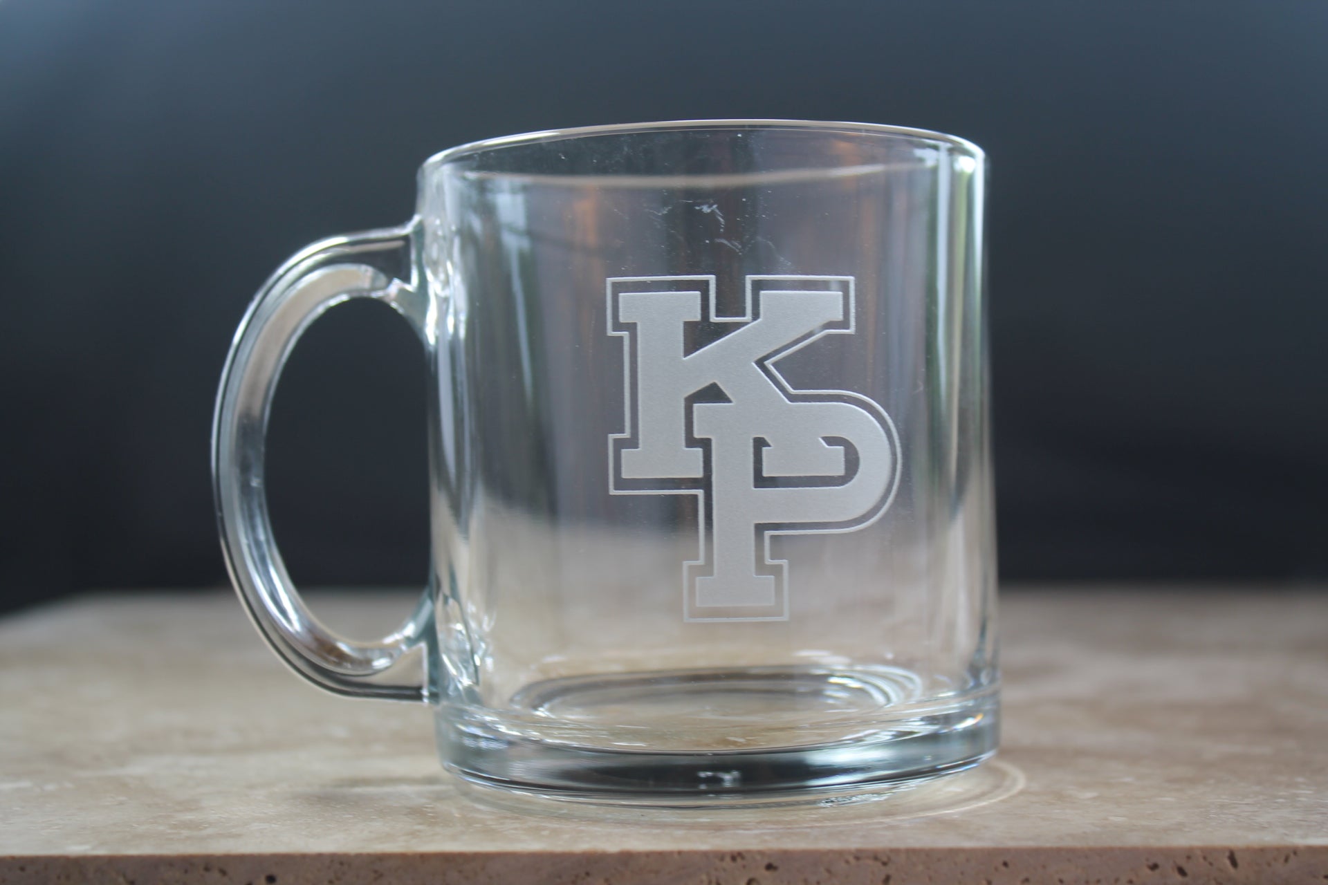 USMMA Merchant Marine Academy KP Glazed Or Clear Coffee Cups Set Of 2 Sand Carved - Samstagsandmore