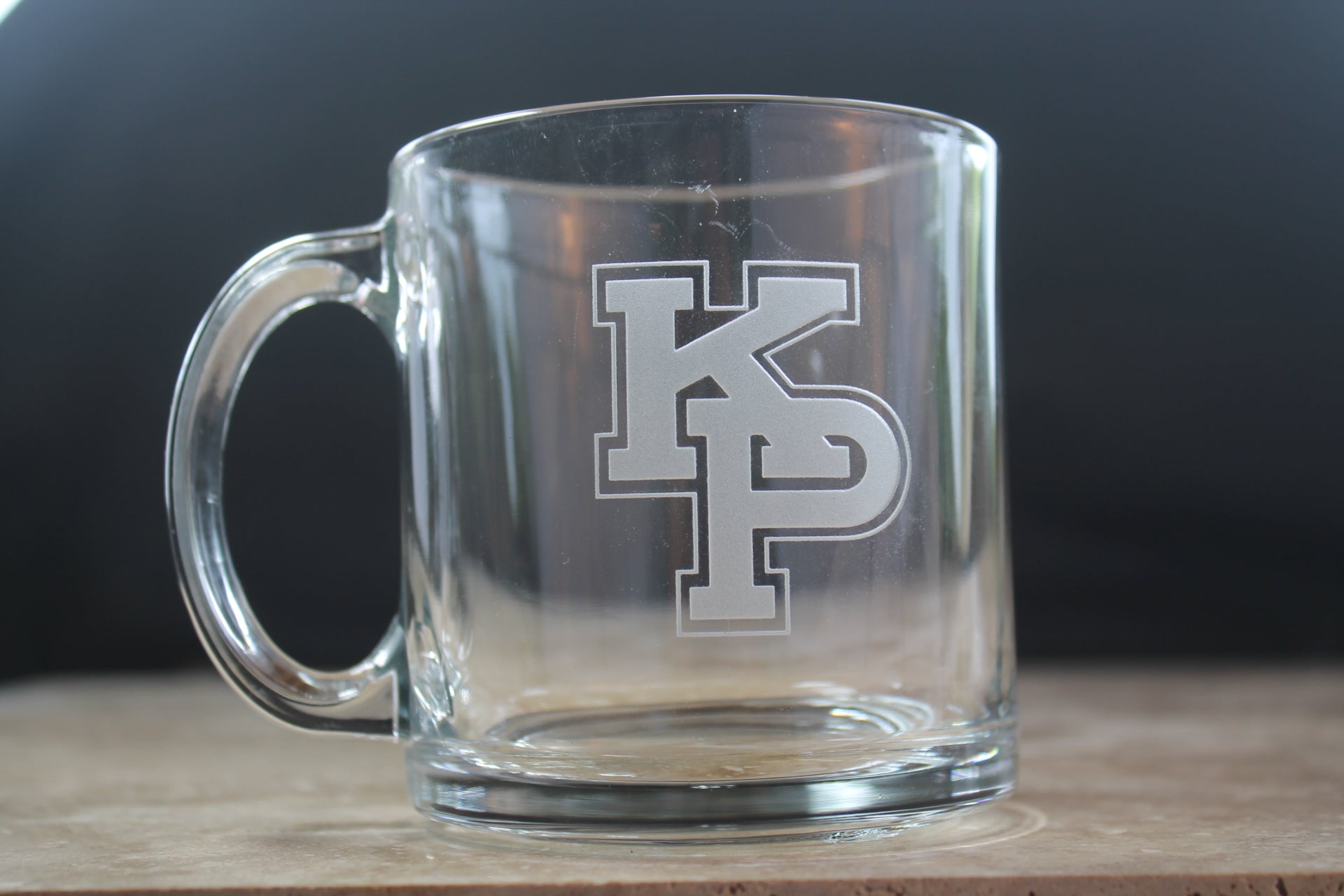 USMMA Merchant Marine Academy KP Glazed Or Clear Coffee Cups Set Of 2 Sand Carved - Samstagsandmore
