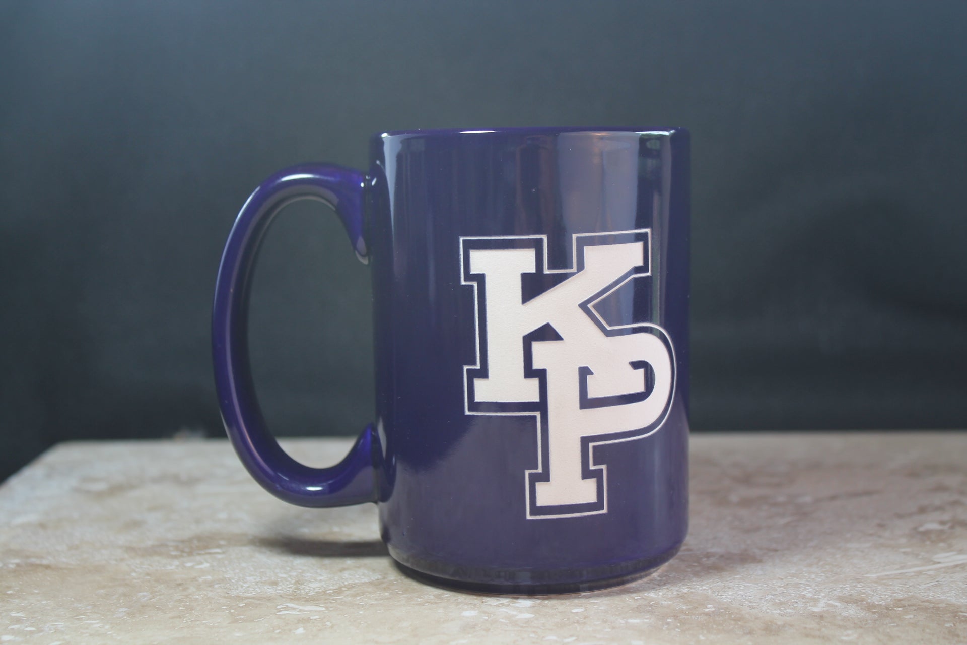 USMMA Merchant Marine Academy KP Glazed Or Clear Coffee Cups Set Of 2 Sand Carved - Samstagsandmore