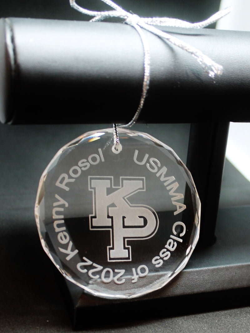 USMMA United States  Merchant Marines KP Kings Point Crystal Ornament Customize graduation commencement USNA USAFA USCGA - Samstagsandmore