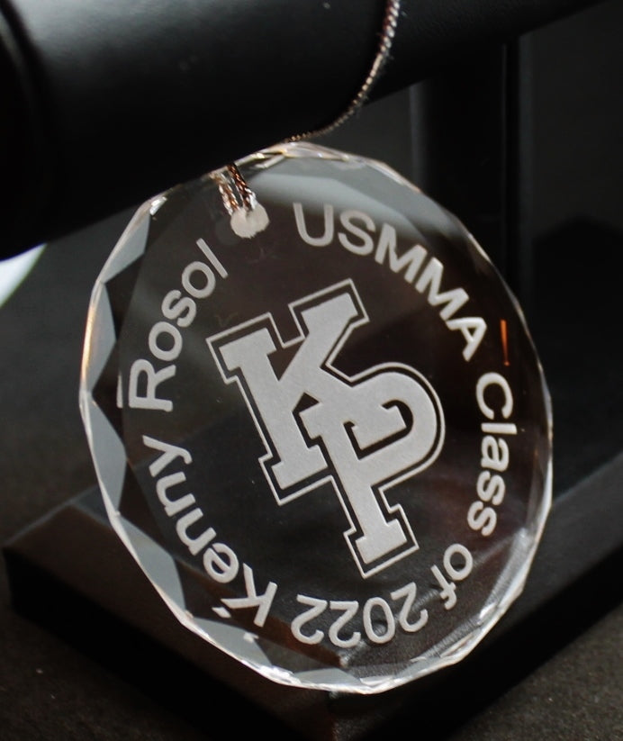 USMMA United States  Merchant Marines KP Kings Point Crystal Ornament Customize graduation commencement USNA USAFA USCGA - Samstagsandmore