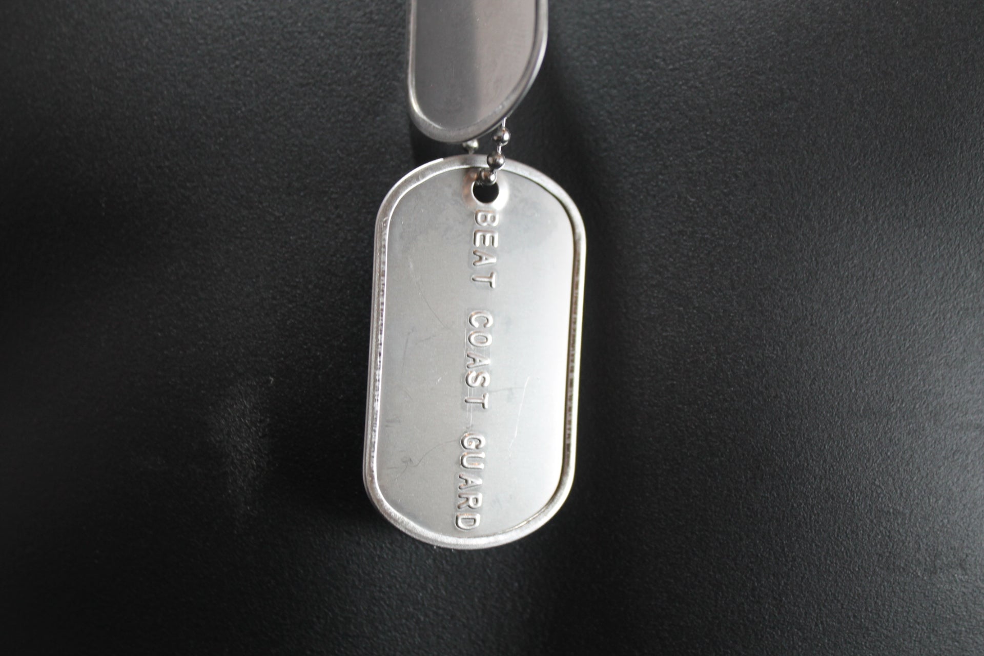 EMBOSSED GENUINE MILITARY DOG TAGS, MADE ON MILITARY MACHINE--USMMA #BEKP BEAT COAST GUARD - Samstagsandmore