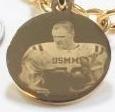 Photo Picture Text CUSTOM ENGRAVED 1" ROUND DOG TAG GOLD IPG STAINLESS STEEL NO CHAIN - Samstagsandmore