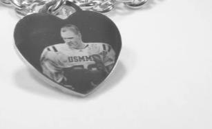 Picture Photo Text Tag CUSTOM ENGRAVED STYLE SILVER TONE STAINLESS STEEL HEART NO CHAIN silvertiffphoto1 - Samstagsandmore