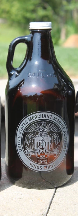 USMMA Merchant Marine Academy KP Growler Sand Carved Screw Cap graduation commencement USNA USAFA - Samstagsandmore