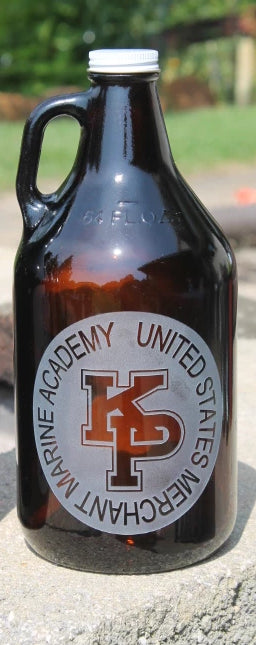 USMMA Merchant Marine Academy KP Growler Sand Carved Screw Cap graduation commencement USNA USAFA - Samstagsandmore