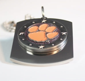 CLEMSON UNIVERSITY TIGERS PENDANT X LARGE  DOG TAG STAINLESS STEEL NECKLACE LOGO - Samstagsandmore