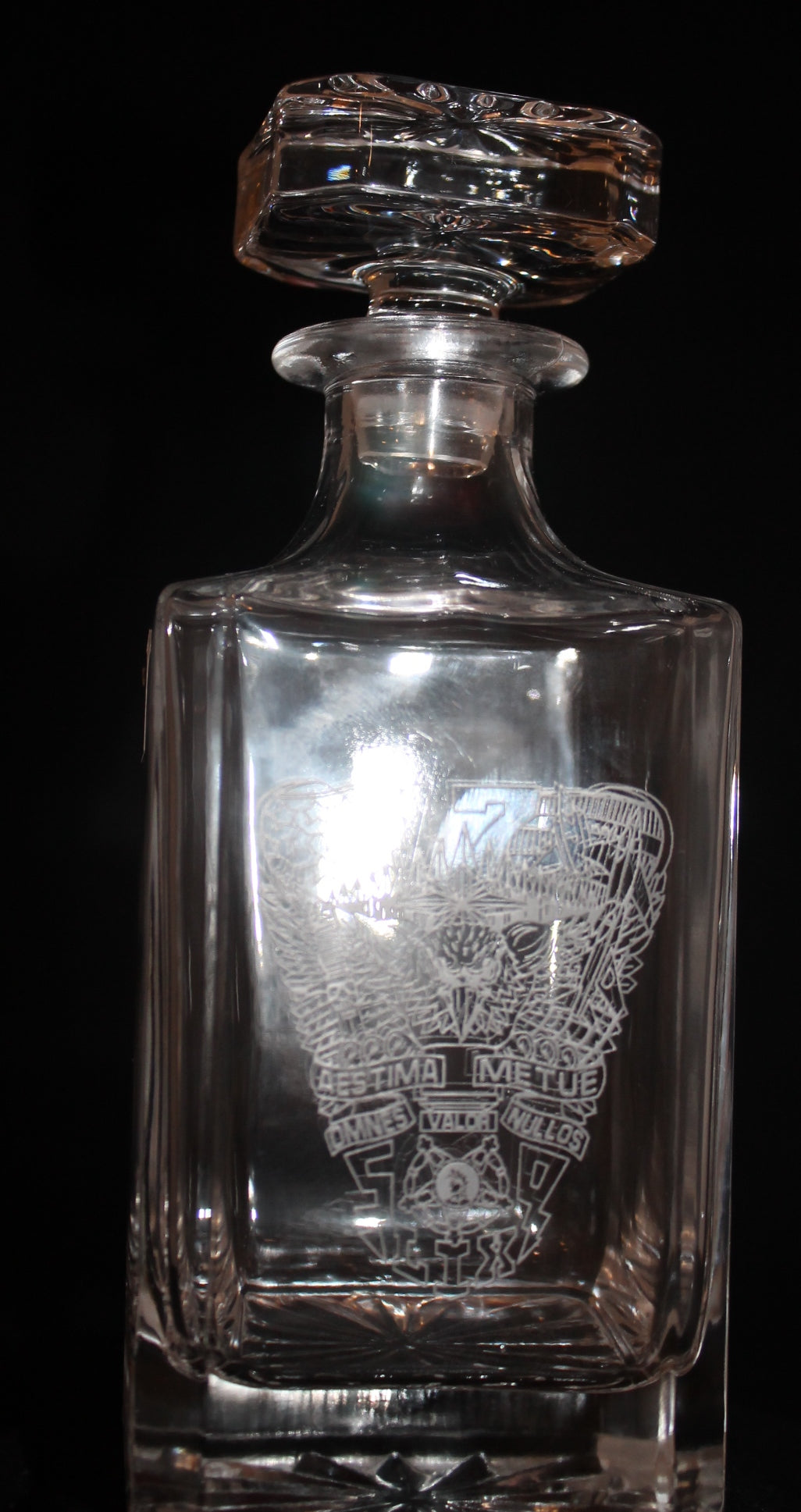 Crystal Whiskey Liquor Decanter Custom Engraved USNA USMMA USAFA graduation commencement - Samstagsandmore