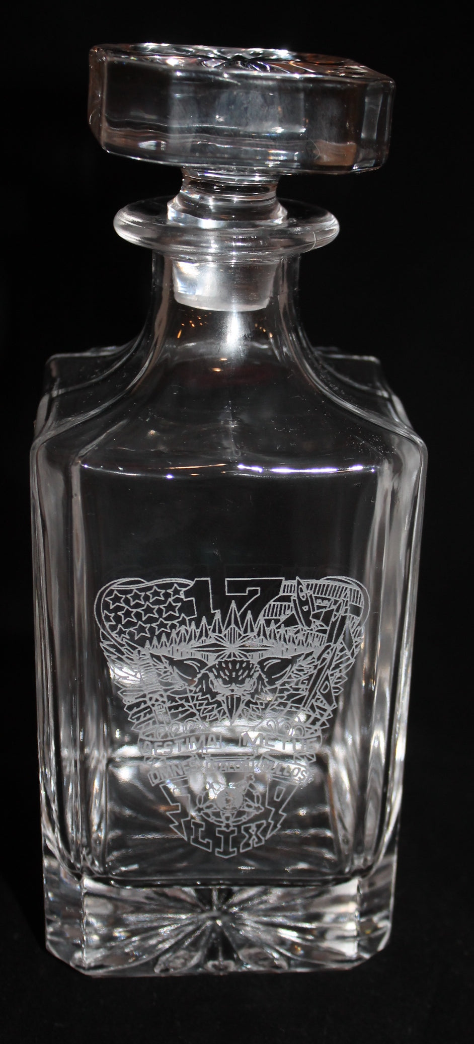 Crystal Whiskey Liquor Decanter Custom Engraved USNA USMMA USAFA graduation commencement - Samstagsandmore