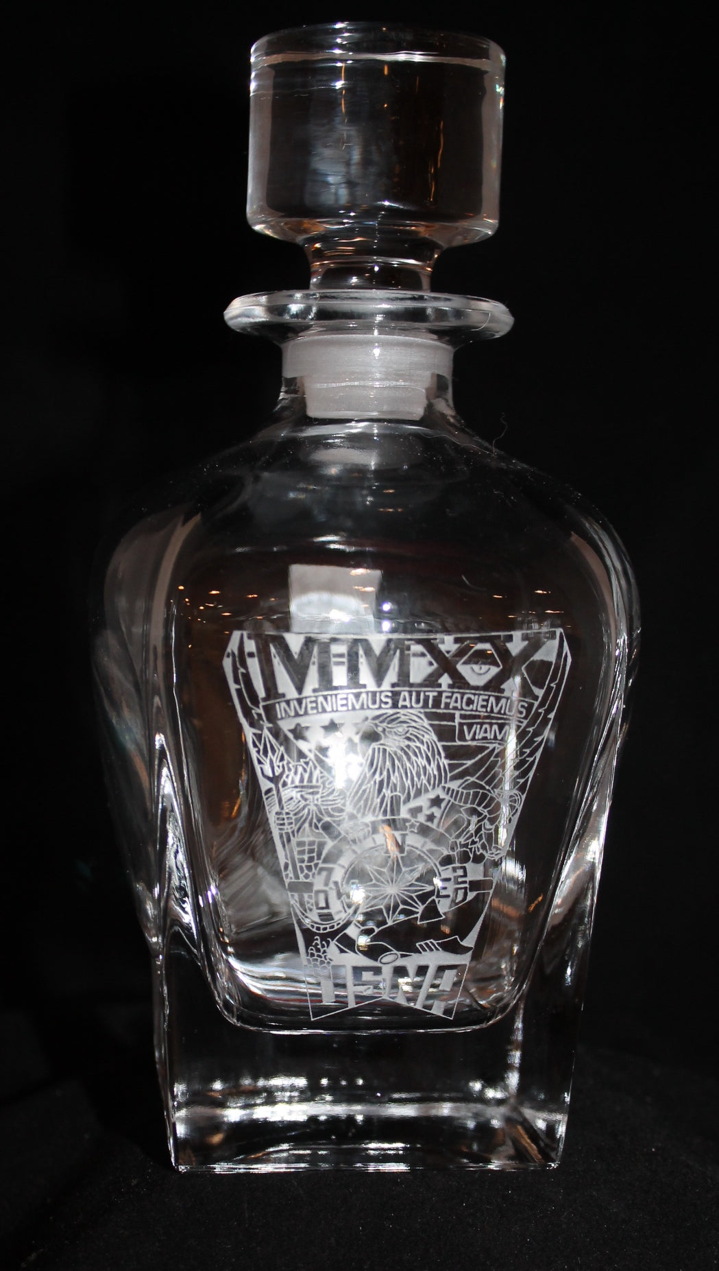 Crystal Whiskey Liquor Decanter Custom Engraved USNA USMMA USAFA graduation commencement - Samstagsandmore