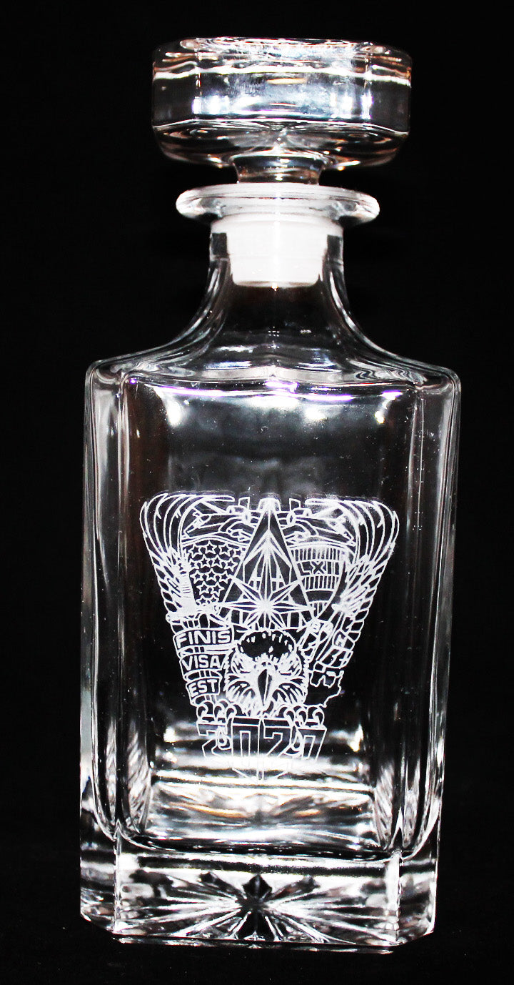 Crystal Whiskey Liquor Decanter Custom Engraved USNA USMMA USAFA graduation commencement - Samstagsandmore
