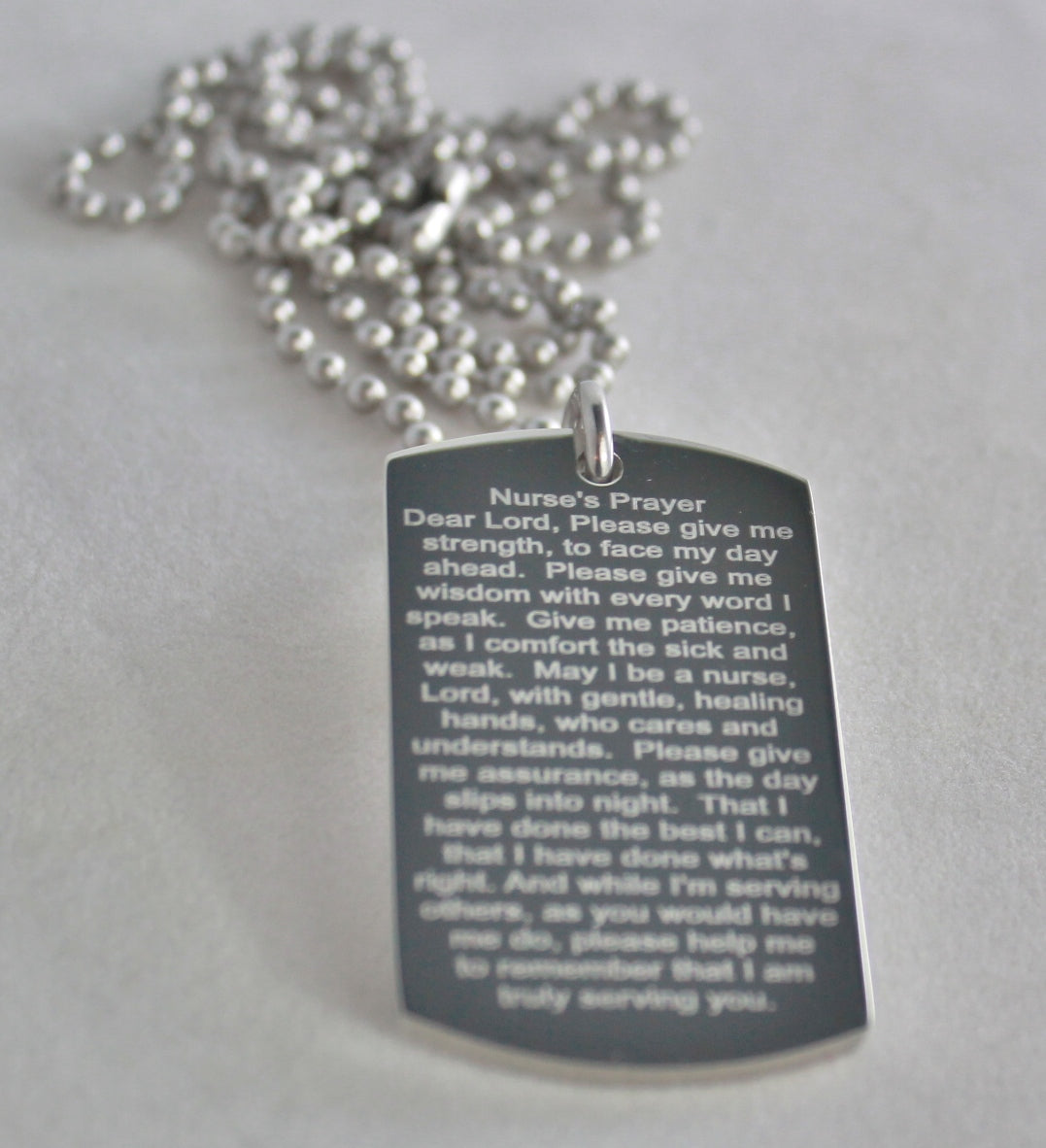 Nurse Image Retro and Nurse Prayer Dog Tag Necklace Pendant - Samstagsandmore