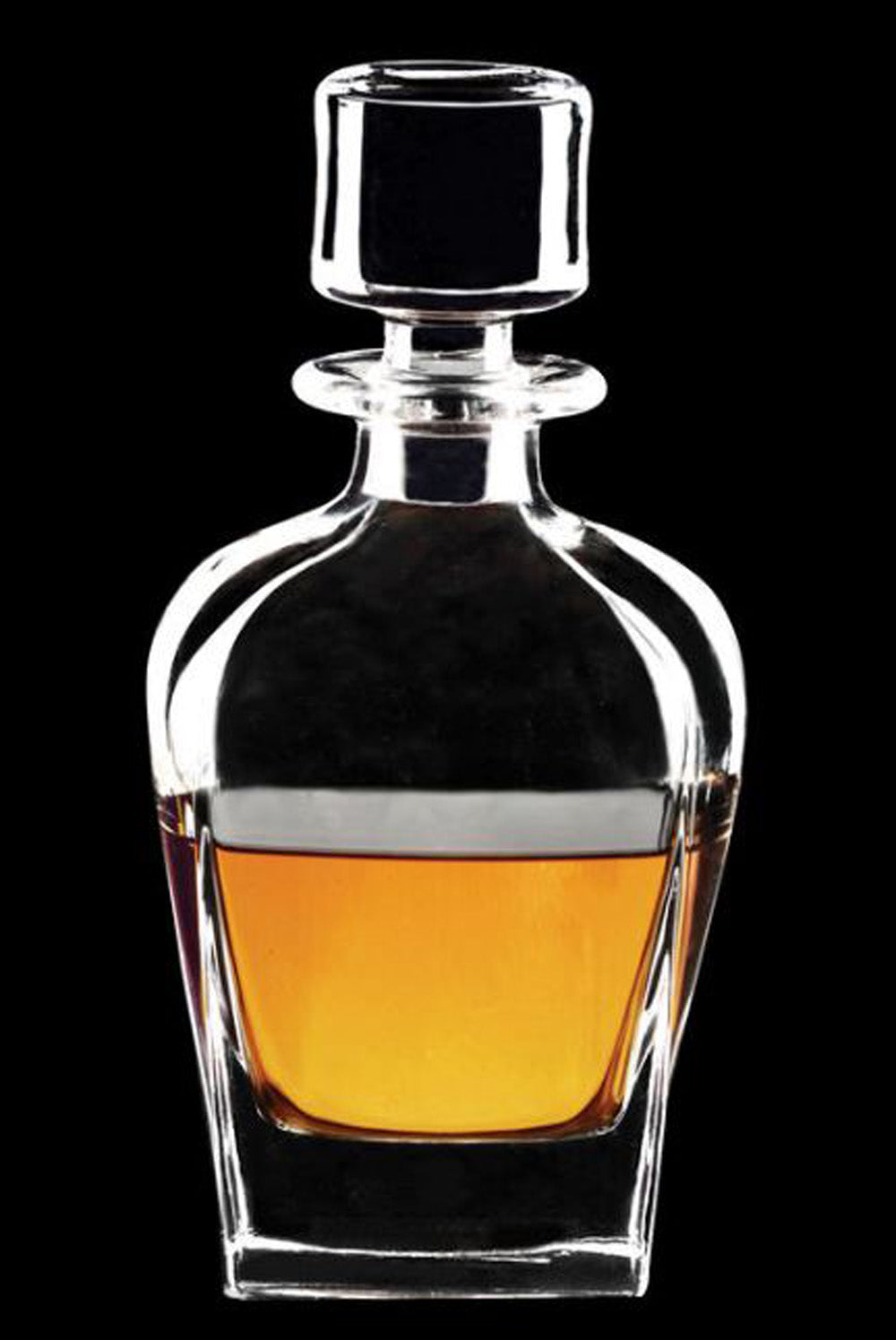 Crystal Rounded Whiskey Liquor Decanter and 2 Rocks Glass SET Custom Engraved USNA USMMA USAFA graduation commencement - Samstagsandmore