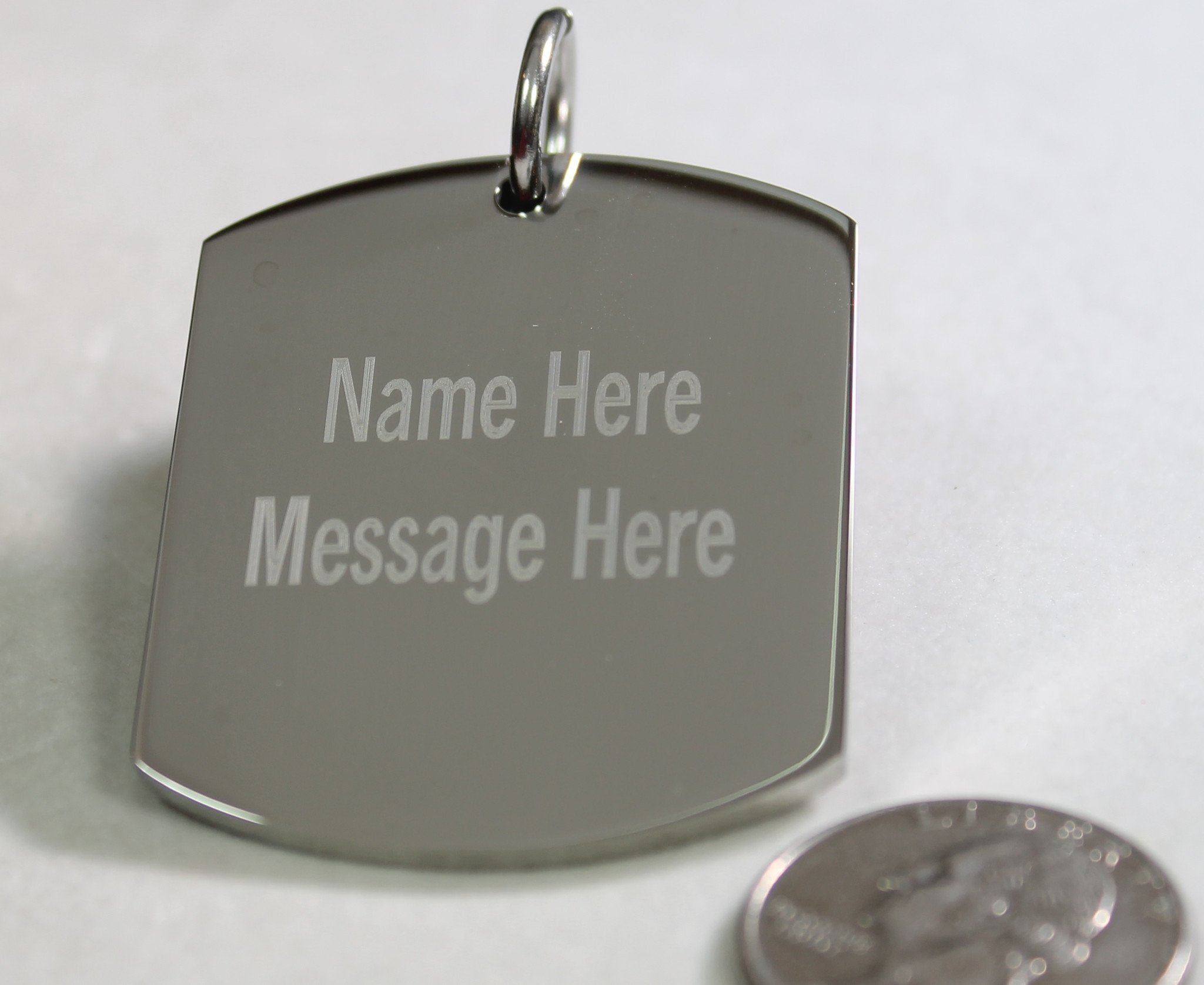 LAS VEGAS RAIDERS NFL X LARGE PENDANT ON THICK STAINLESS STEEL DOG TAG